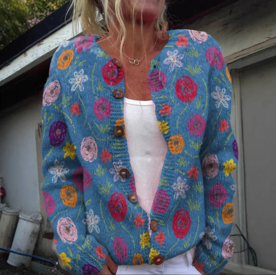 Tahlia™ | Floral Knitted Cardigan