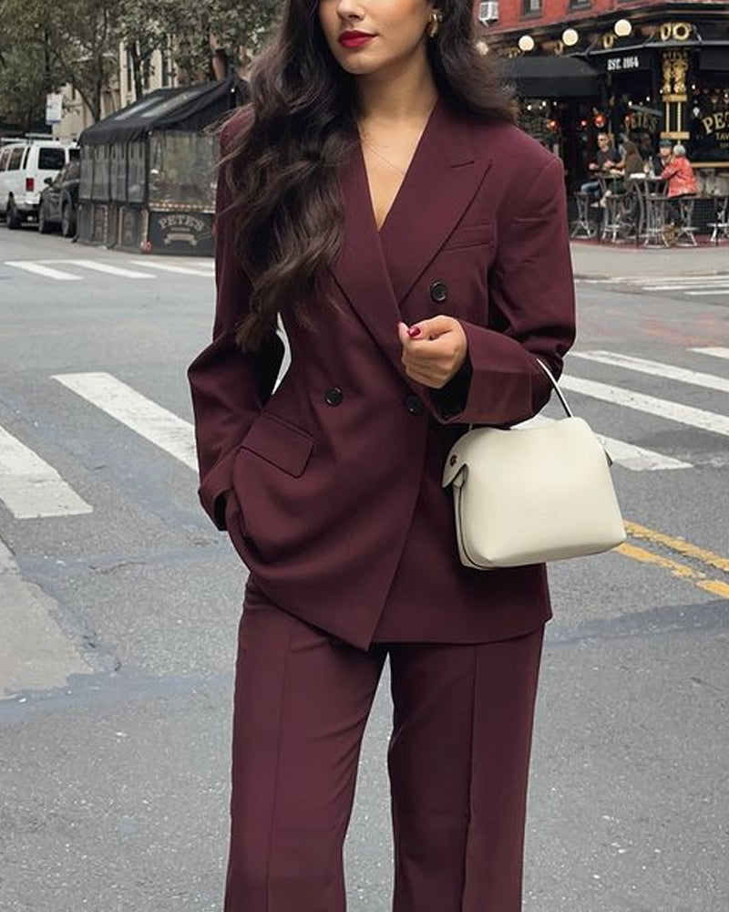 Bianca Lapel Blazer & Pants Two-Piece Set