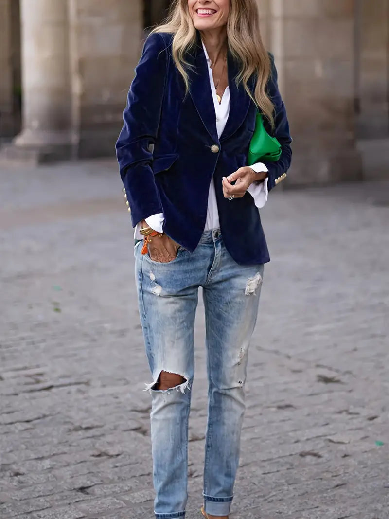 Caterina™ | Elegant Velvet Blazer