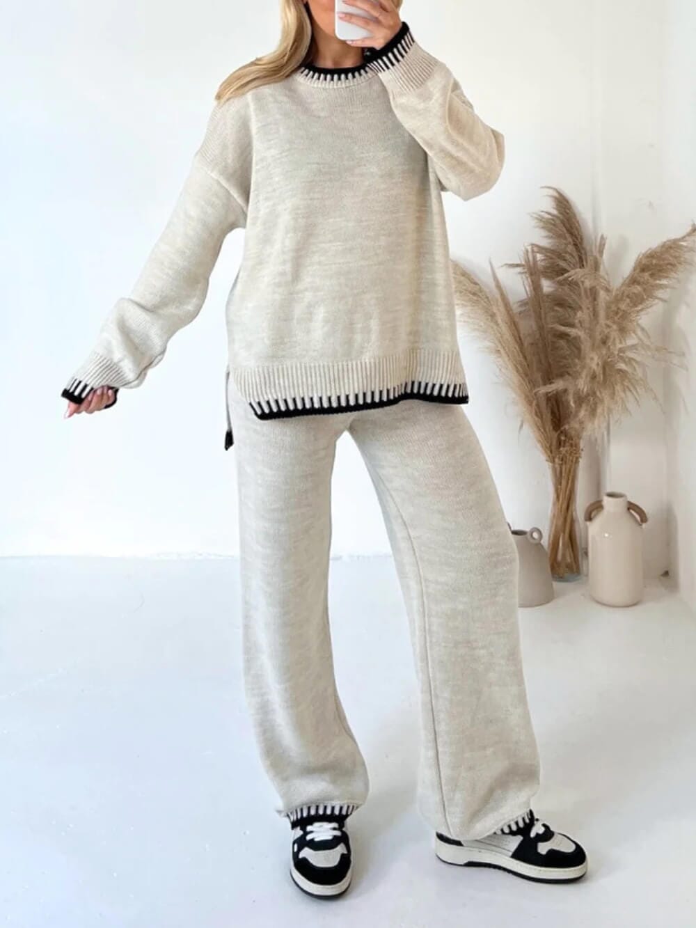 Tess Knitted Sweater and Pants Pants Set JURKJESBOETIEK 