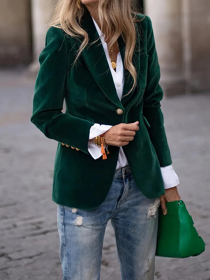 Caterina™ | Elegant Velvet Blazer