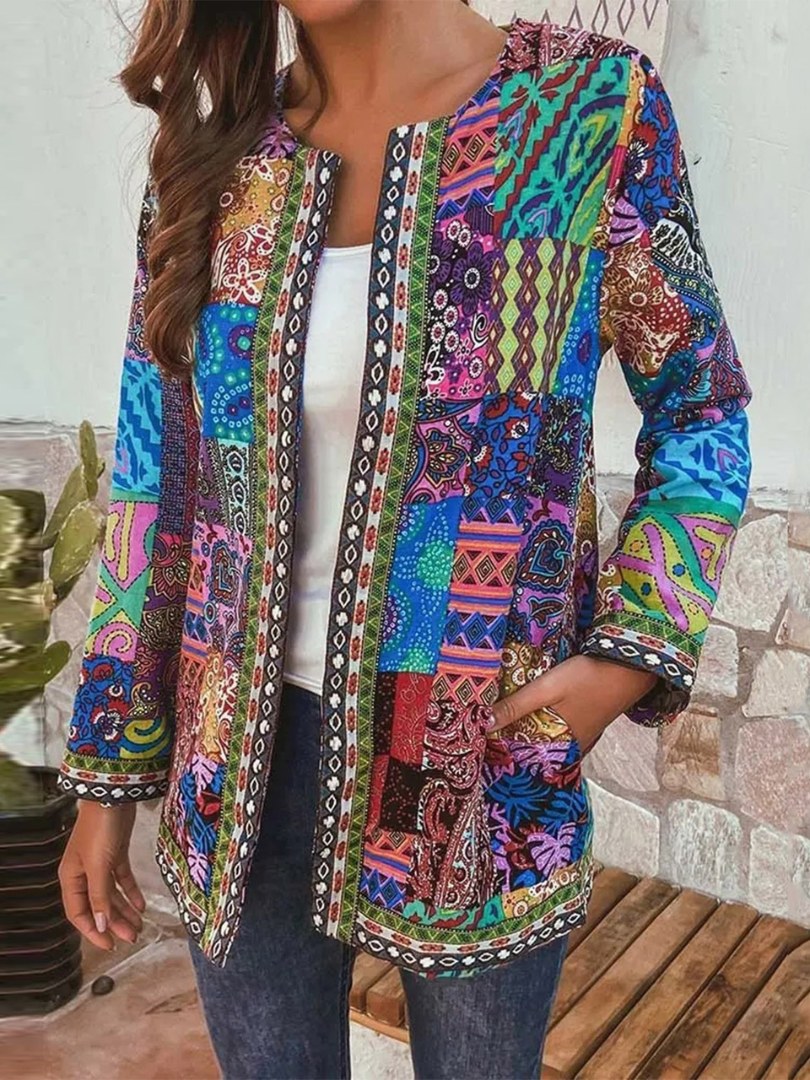 Zyra Elegant Retro Ethnic Cardigan