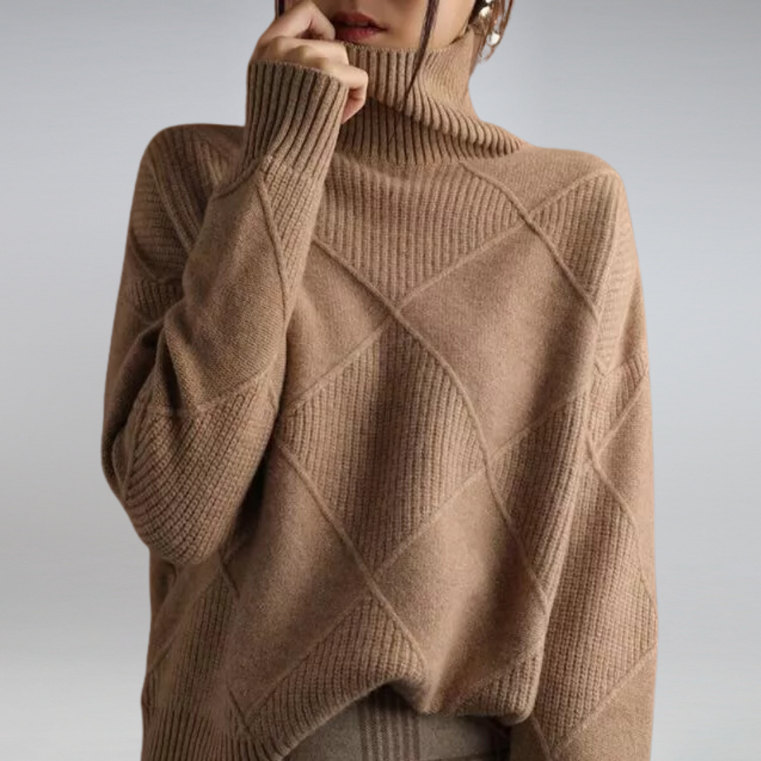 Cindara Cashmere Turtleneck Sweater