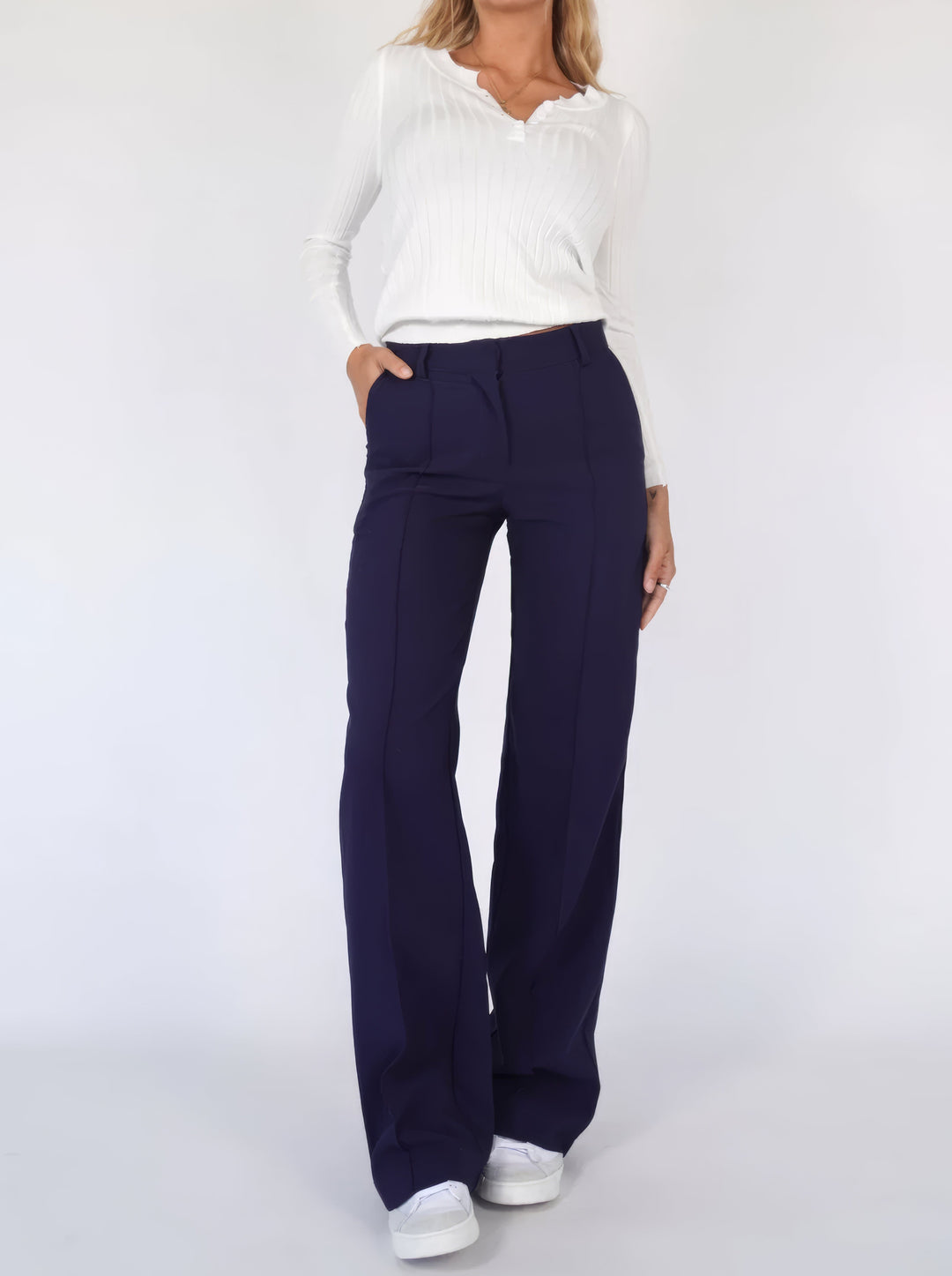 Lena Casual Wide-Leg Trousers autumn DRESS/ATELIER Darkblue S 