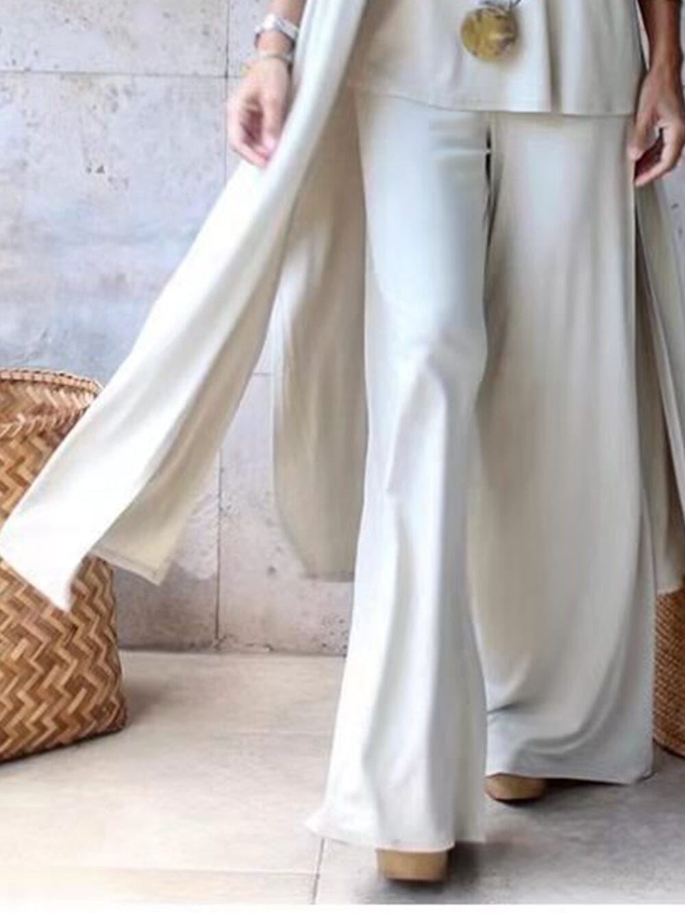 Amalia Vest & Top Pants with Wide Legs Pants Set JURKJESBOETIEK 
