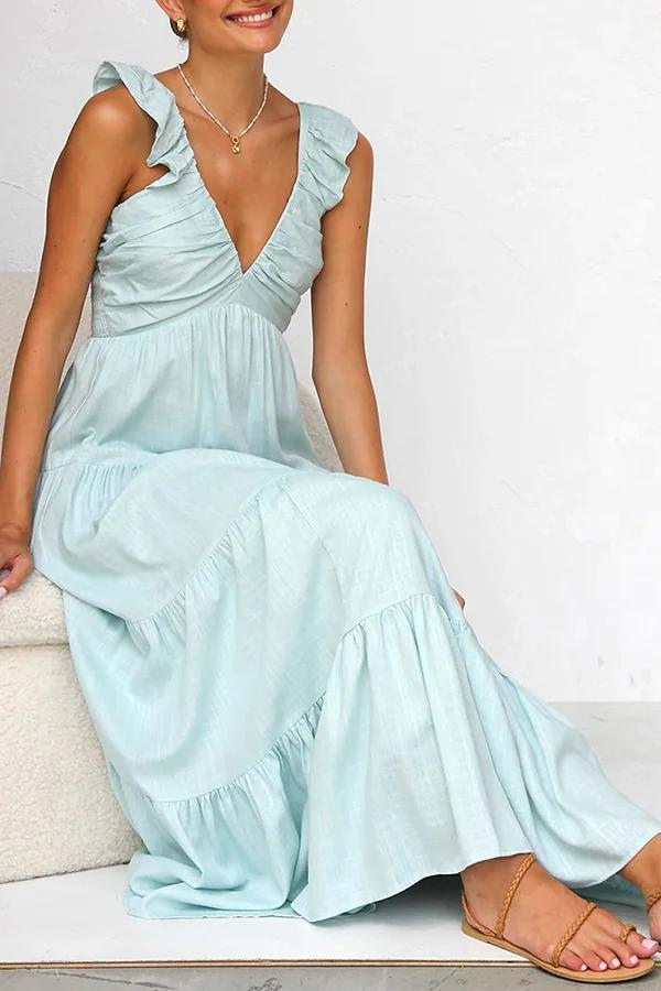 Celeste V-Neck Maxi Dress