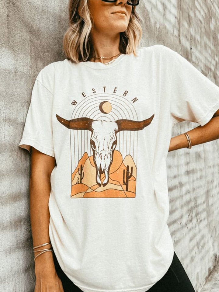 Western Graphic T-shirt T-Shirt JURKJESBOETIEK White S 