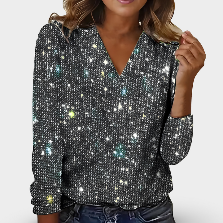 Claudia™ | Chic V-neck Blouse