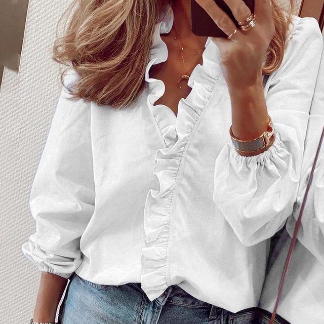 Dalla Old Money Blouse Old Money Style SOPHIE/CLAIRE White S 