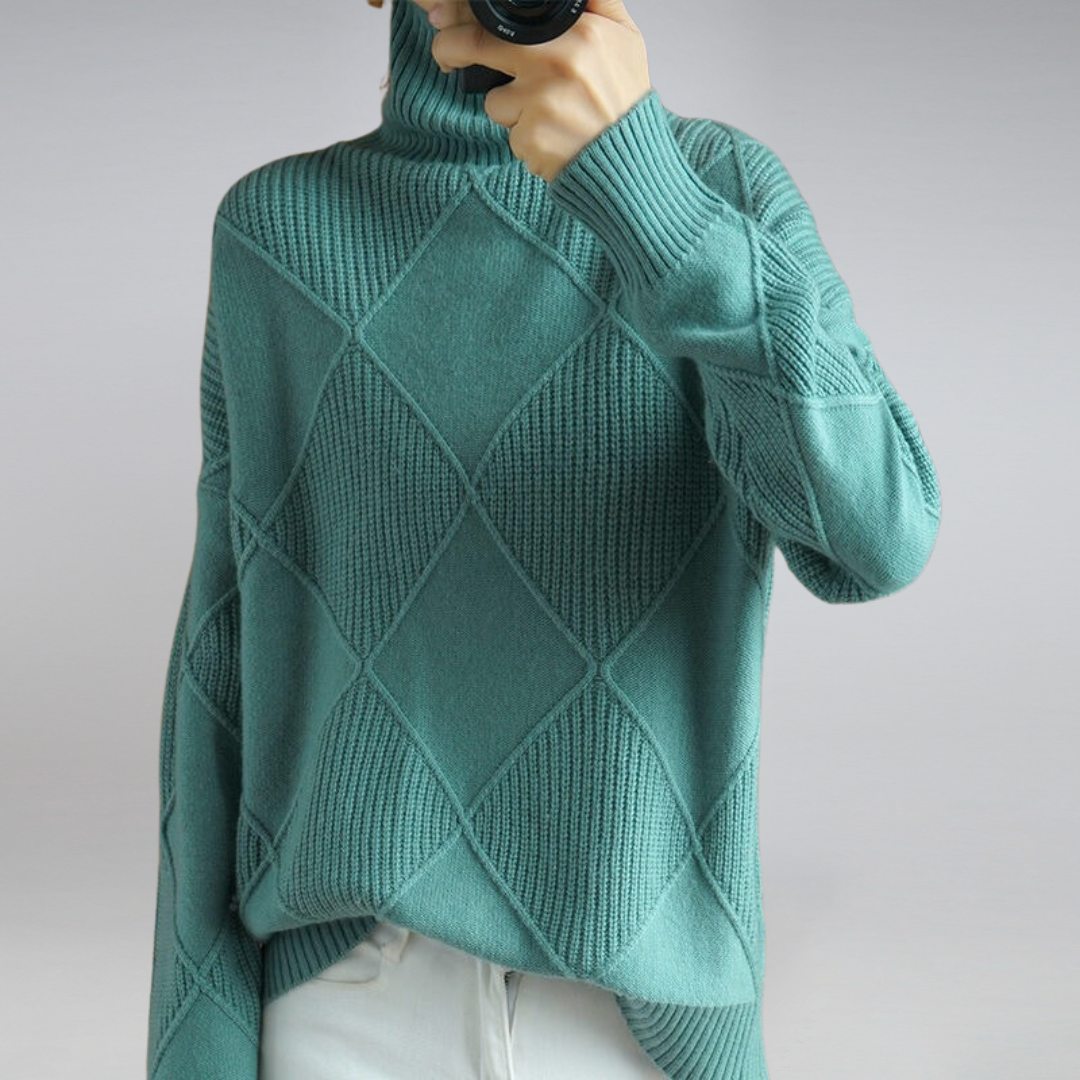 Cindara Cashmere Turtleneck Sweater