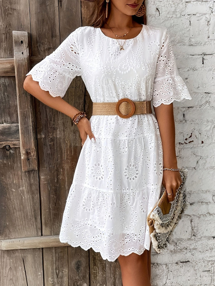 Amoura Embroidered Elegance Lace Dress