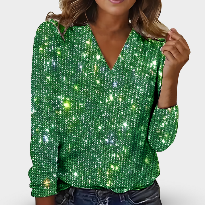 Claudia™ | Chic V-neck Blouse
