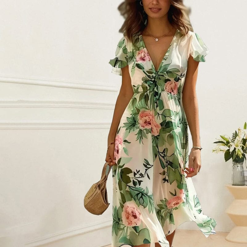 Elegante Jurk Met Bloemenprint Robes MyGirlClub. 