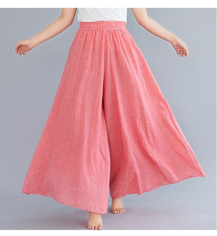 Lieve™ - Literary Cotton Linen Pants JURKJESBOETIEK Pink 85CM 