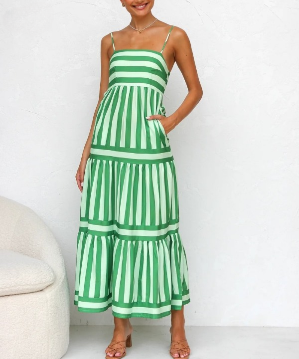 Daniele Striped Maxi Dress