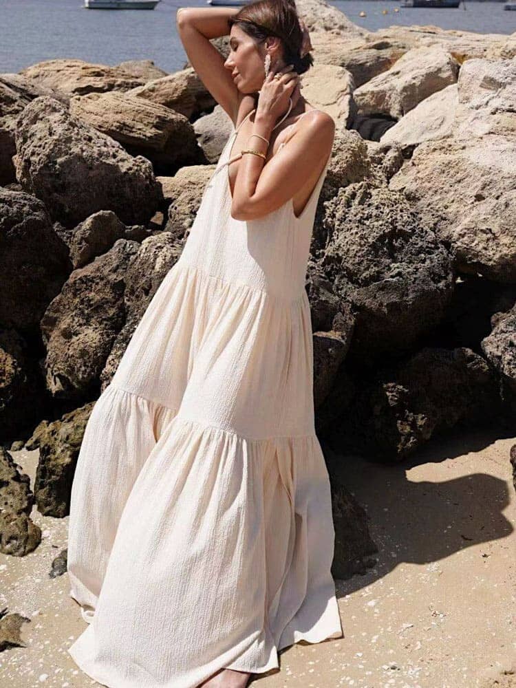 Livia Ocean Breeze Maxi Dress Holiday vibes DRESS/ATELIER White 8 - 10 (S) 