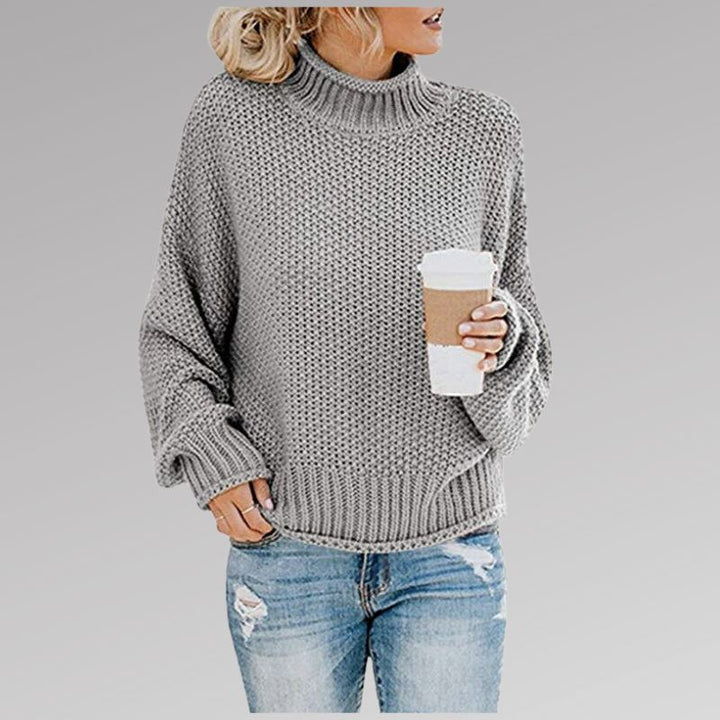 Lotte™ - Classic Knitted Sweater OLIVIA'S Gray S 