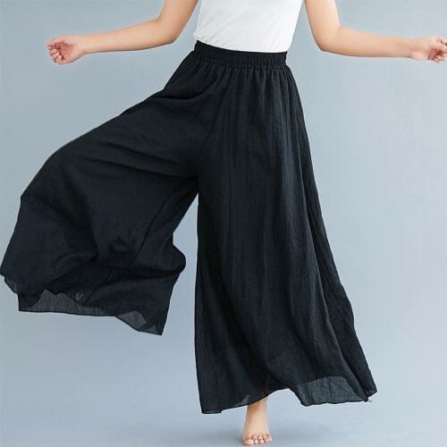 Lieve™ - Literary Cotton Linen Pants JURKJESBOETIEK Black 85CM 