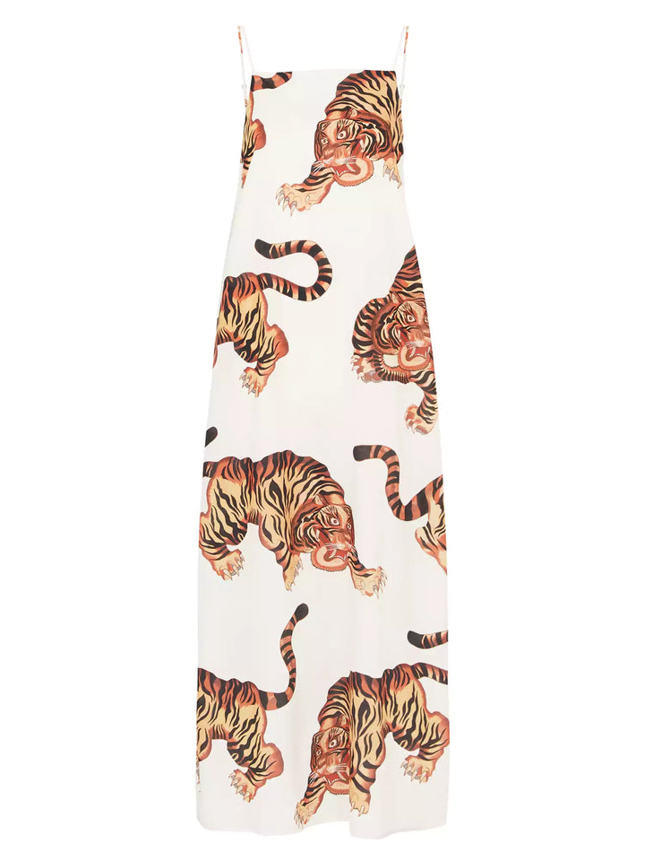 Marit Tijgerprint Jurk Maxi Dresses JURKJESBOETIEK 