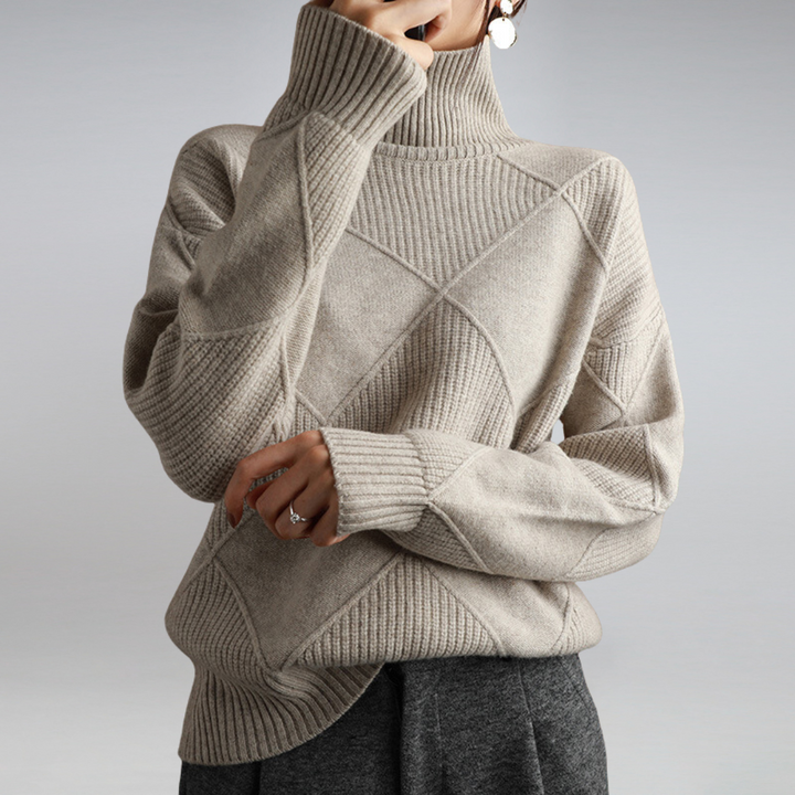 Cindara Cashmere Turtleneck Sweater