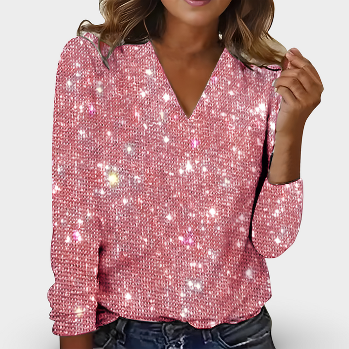 Claudia™ | Chic V-neck Blouse