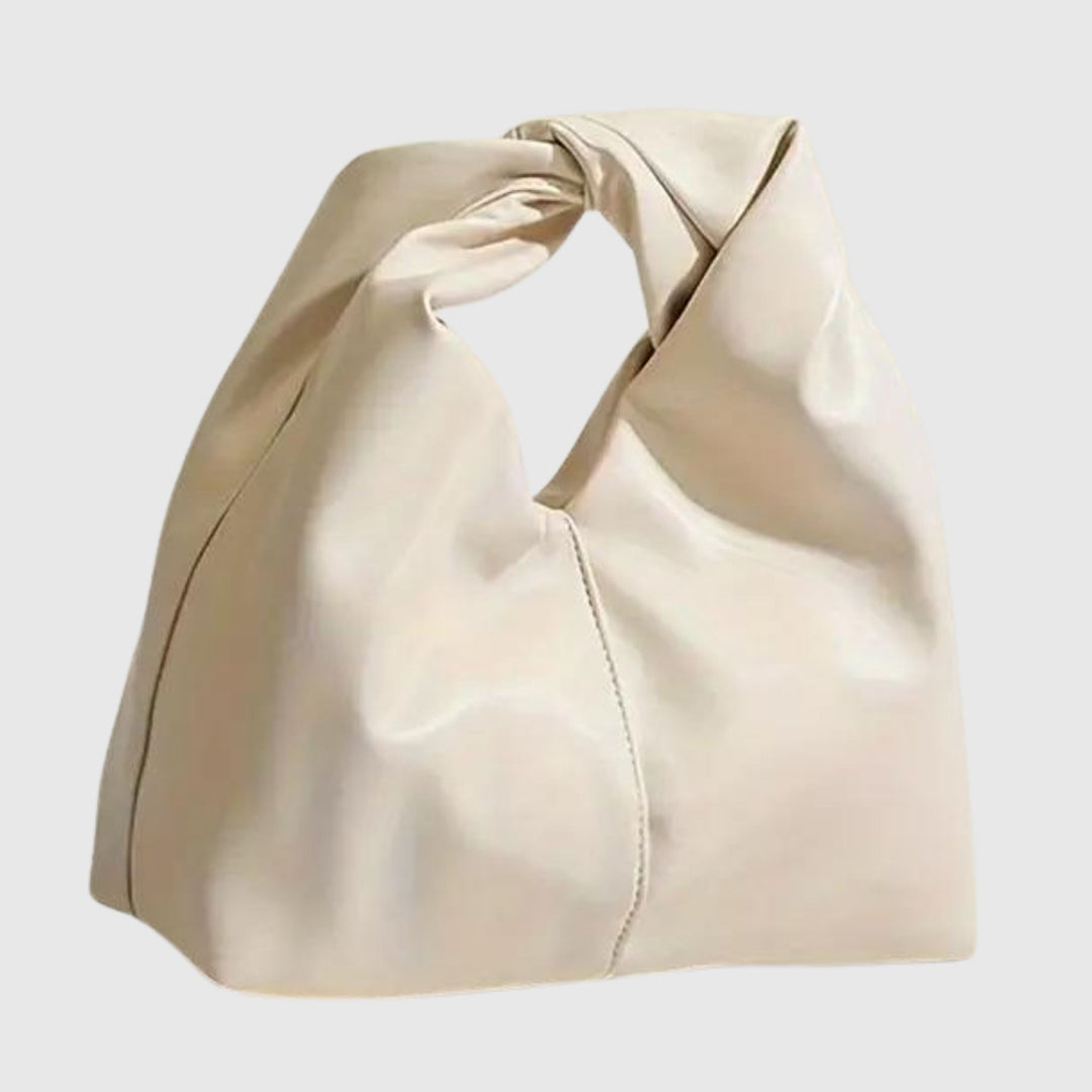 KLARA™ | Leren Twirl Tote Bag JURKJESBOETIEK Creme 