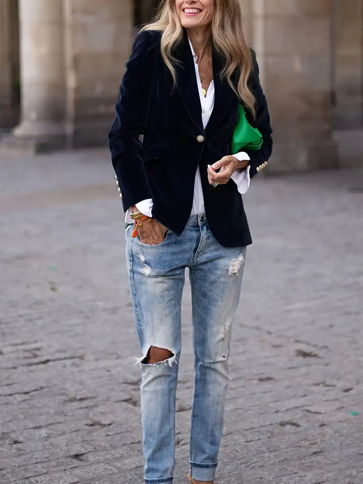 Caterina™ | Elegant Velvet Blazer