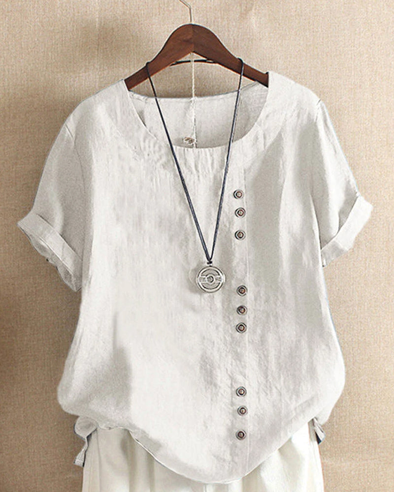 Melinda | Women's Chic Short-Sleeve Blouse