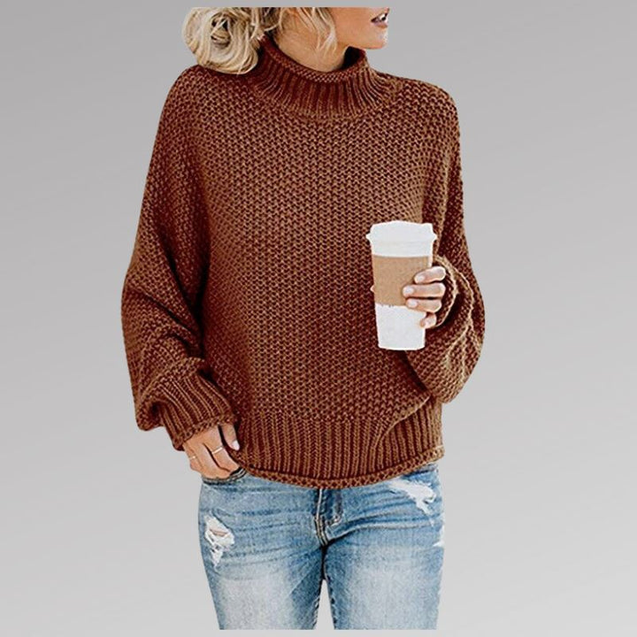 Lotte™ - Classic Knitted Sweater OLIVIA'S Brown S 