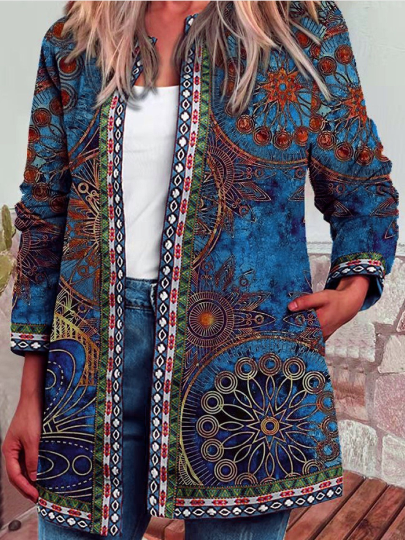 Zyra Elegant Retro Ethnic Cardigan