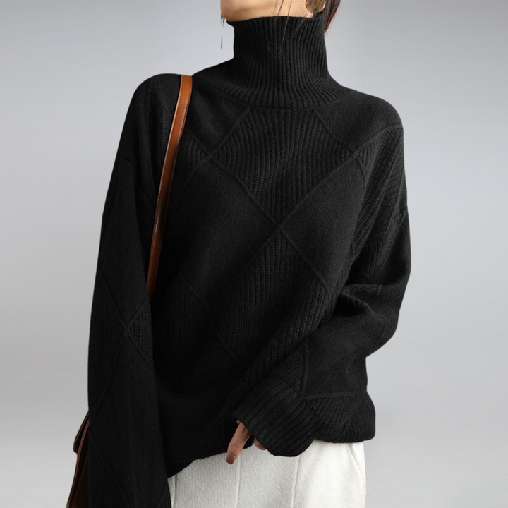 Cindara Cashmere Turtleneck Sweater