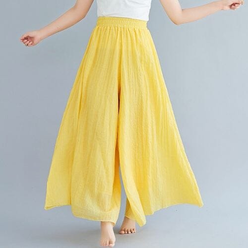 Lieve™ - Literary Cotton Linen Pants JURKJESBOETIEK Yellow 85CM 