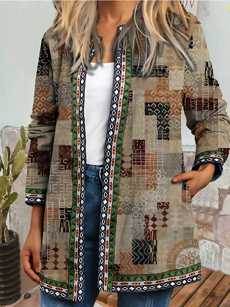 Zyra Elegant Retro Ethnic Cardigan