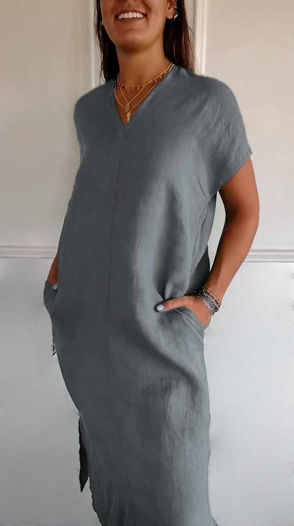 Kassandra Casual Linen Dress