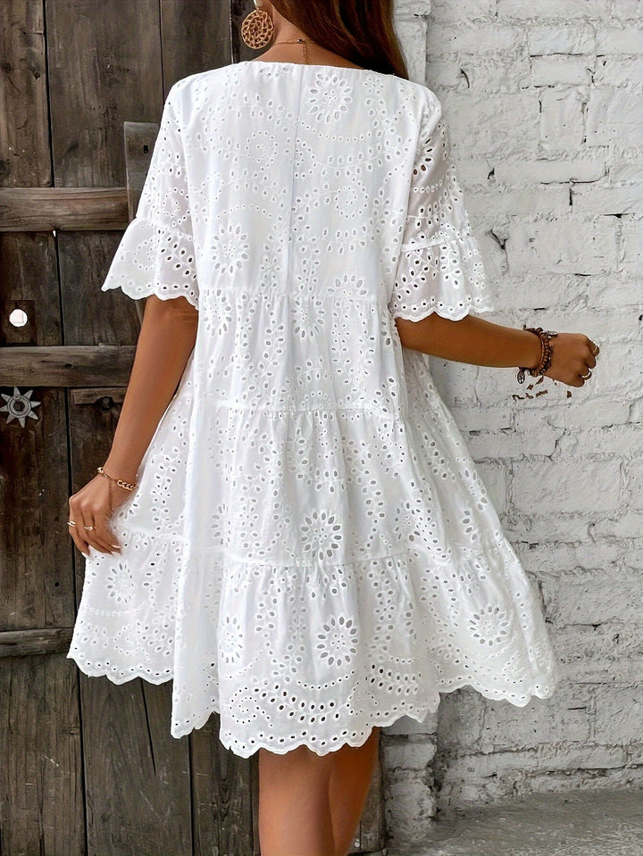 Amoura Embroidered Elegance Lace Dress