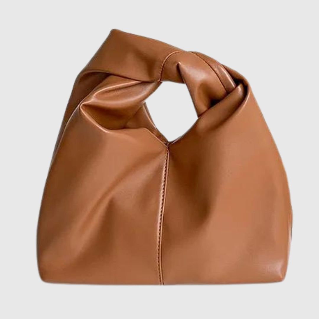 KLARA™ | Leren Twirl Tote Bag JURKJESBOETIEK Bruin 