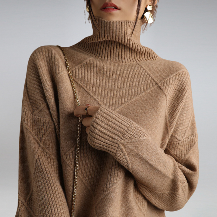 Cindara Cashmere Turtleneck Sweater