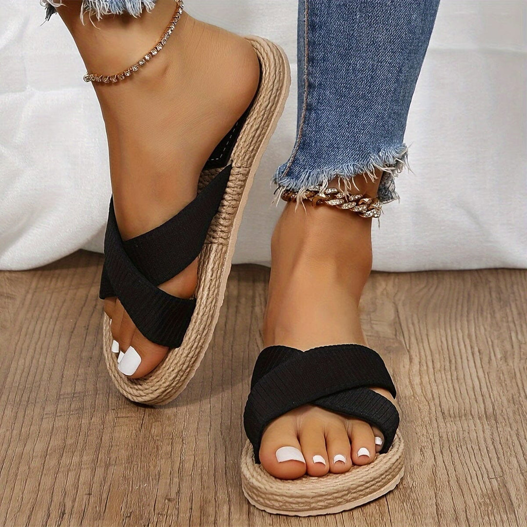 Alexa Comfortable Sandals with Solid Color SOPHIE/CLAIRE 