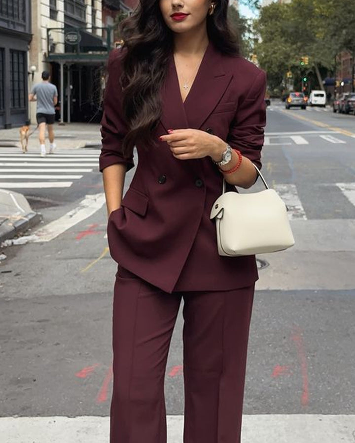 Bianca Lapel Blazer & Pants Two-Piece Set