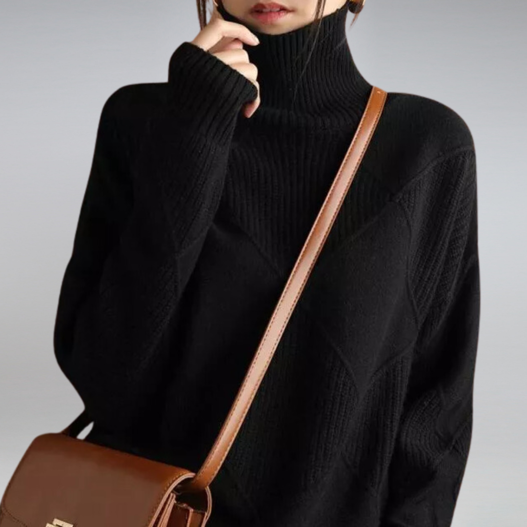 Cindara Cashmere Turtleneck Sweater