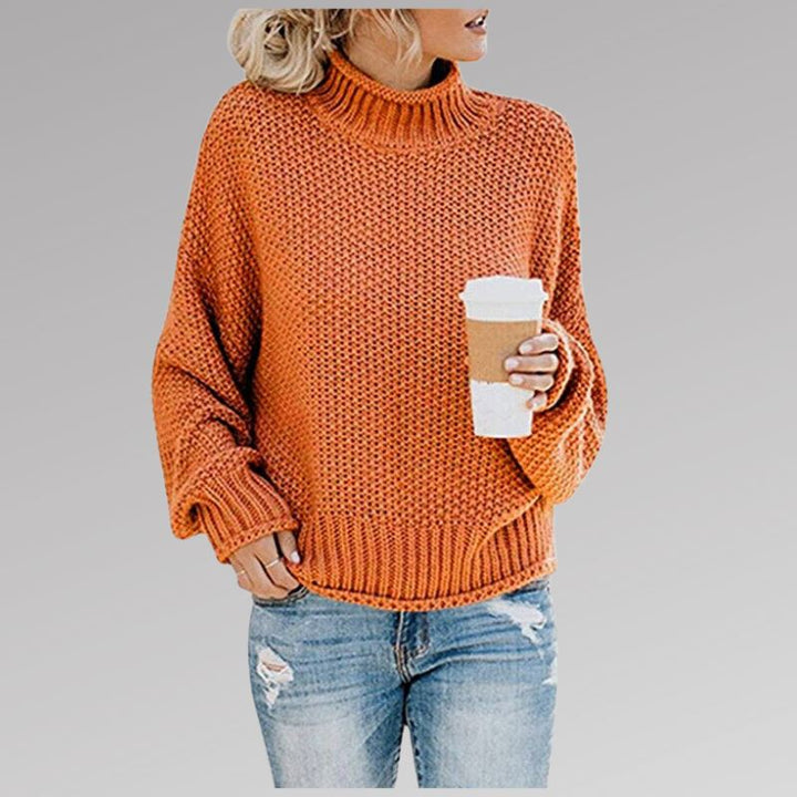 Lotte™ - Classic Knitted Sweater OLIVIA'S Orange S 