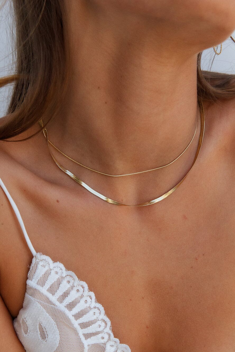 18K Gold Plated Effortless You Necklace Gold Necklace DRESS/ATELIER 