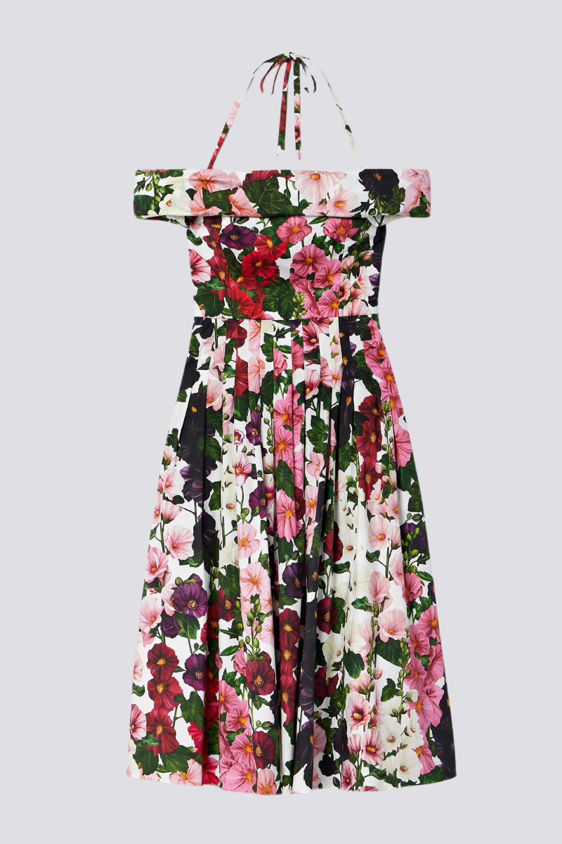 Alia Off Shoulder Floral Midi Dress