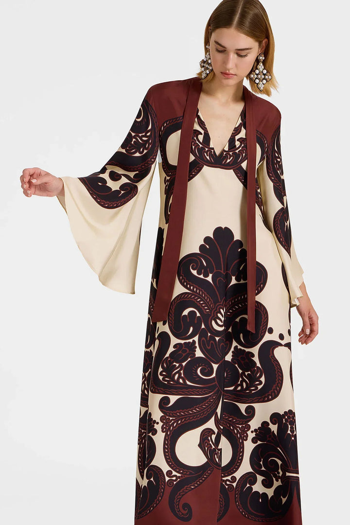 Grazele Print Satin Dress