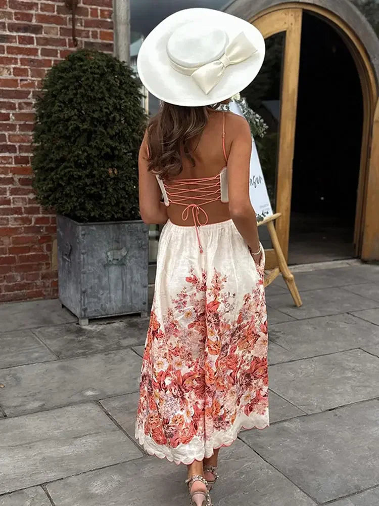 Elona Scalloped Floral Sundress