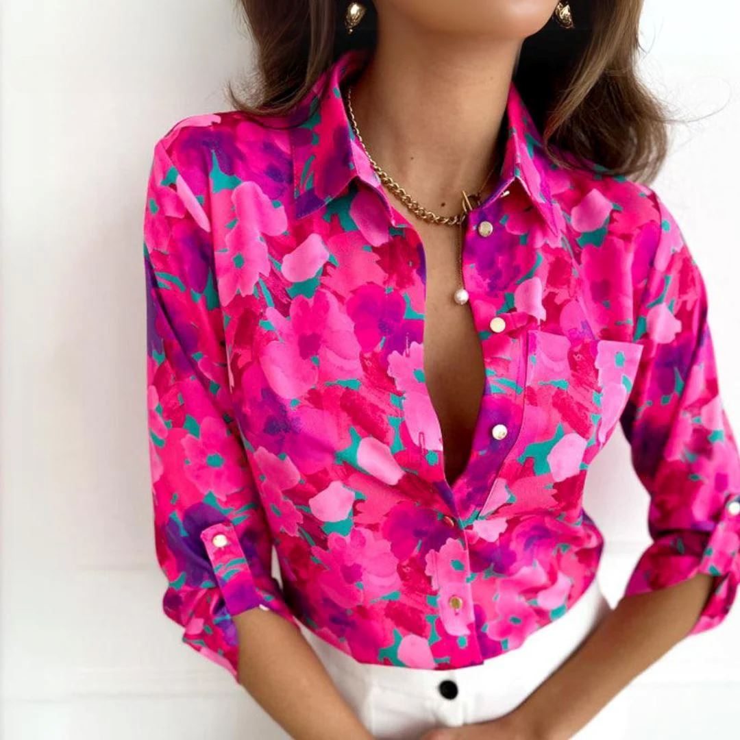 Sophie™ - Casual Blouse Met Bloemenprint Chemisiers JURKJESBOETIEK 