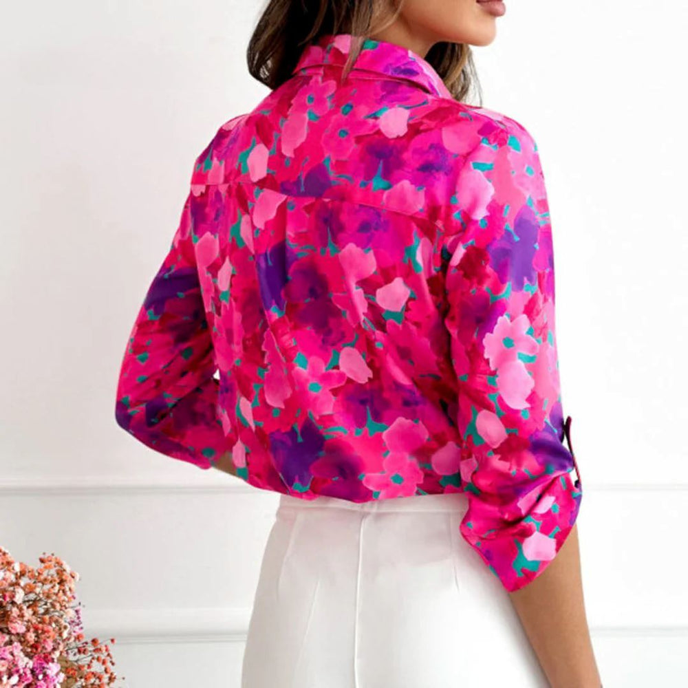 Sophie™ - Casual Blouse Met Bloemenprint Chemisiers JURKJESBOETIEK 