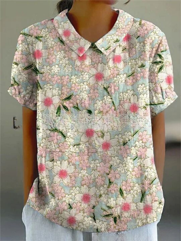 Flora Floral Shirt with flowers