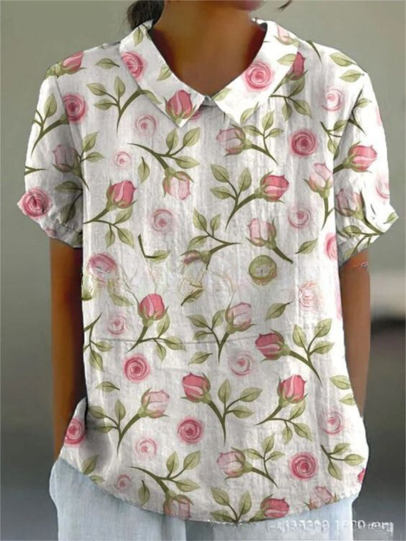 Flora Floral Shirt with flowers