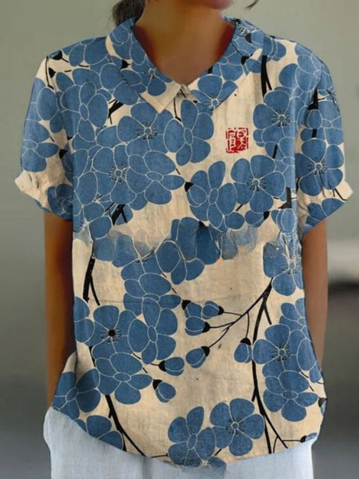 Flora Floral Shirt with flowers